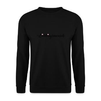 Lieblingsmensch - Unisex Pullover - Schwarz - Vorne - Alina (178cm) & Michal (187cm)