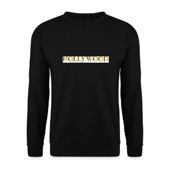 ,,HOLLYWOOD" - Unisex Pullover - Schwarz - Vorne - Alina (178cm) & Michal (187cm)