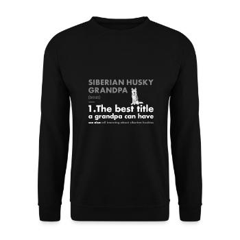 Siberian Husky Grandpa Definition - Unisex Sweatshirt - black - Front - Alina (178cm) & Michal (187cm)