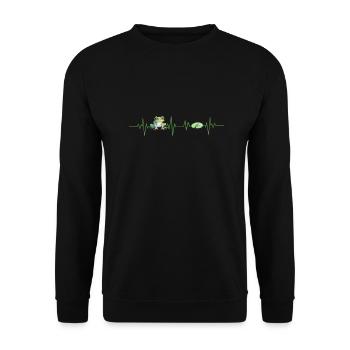 Frog heartbeat - Unisex Sweatshirt - black - Front - Alina (178cm) & Michal (187cm)