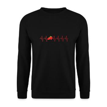 Strawberry Heartbeat Fruit Cadeau - Sweat-shirt Unisexe - noir - Devant - Alina (178cm) & Michal (187cm)