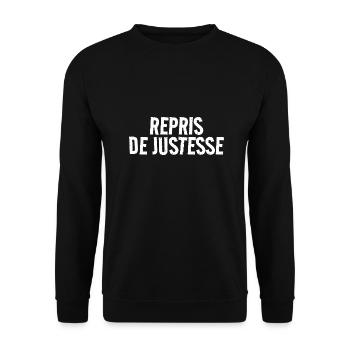 repris de justesse - Sweat-shirt Unisexe - noir - Devant - Alina (178cm) & Michal (187cm)