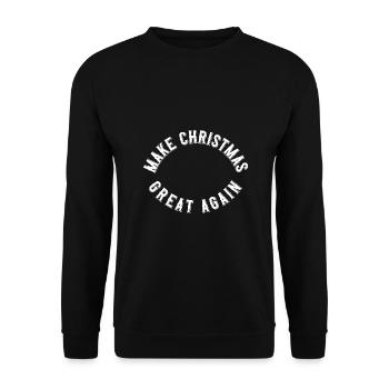 Make Christmas great again - Unisex Pullover - Schwarz - Vorne - Alina (178cm) & Michal (187cm)