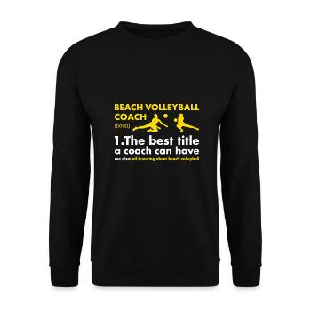 Entraîneur sportif Définition Volleyball de plage - Sweat-shirt Unisexe - noir - Devant - Alina (178cm) & Michal (187cm)