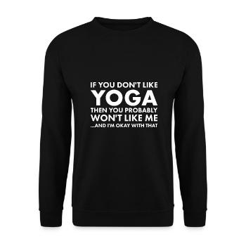 Yogi si vous n’aimez pas le yoga - Sweat-shirt Unisexe - noir - Devant - Alina (178cm) & Michal (187cm)