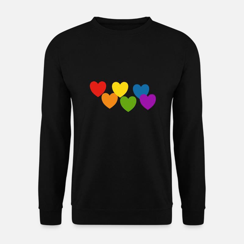 Rainbow hearts Pride - Unisex Sweatshirt - black