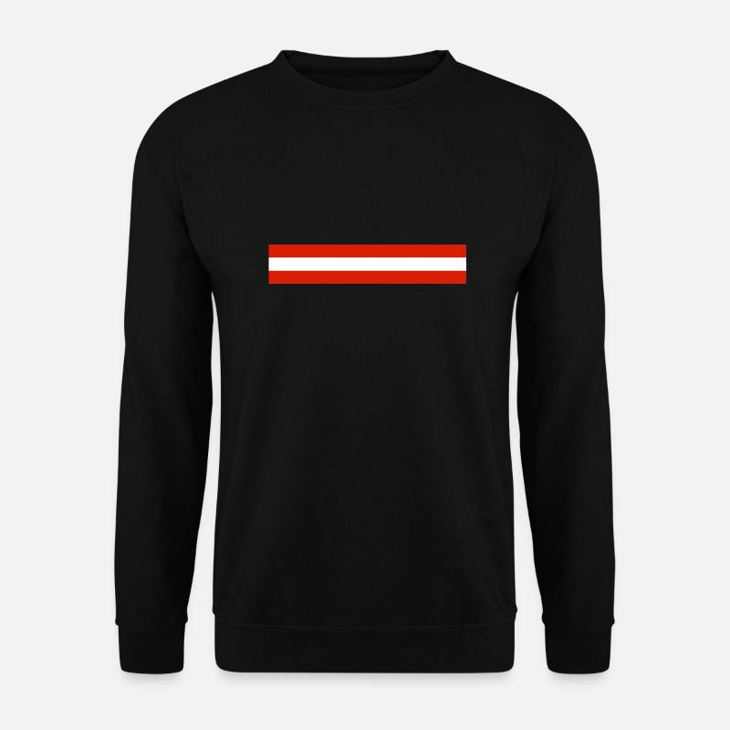 Österreich Fahne Banner - Unisex Pullover - Schwarz