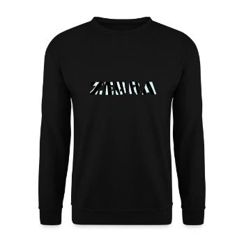 zebra - Unisex Pullover - Schwarz - Vorne - Alina (178cm) & Michal (187cm)