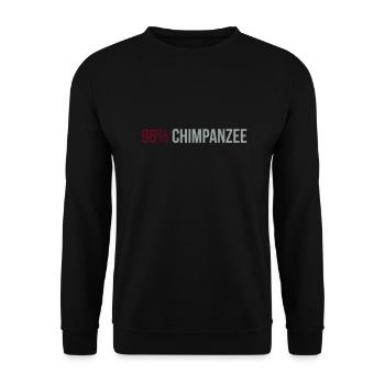 98 Percent Chimpanzee - Unisex Pullover - Schwarz - Vorne - Alina (178cm) & Michal (187cm)