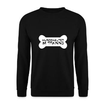 Hundehalter im Training - Unisex Pullover - Schwarz - Vorne - Alina (178cm) & Michal (187cm)