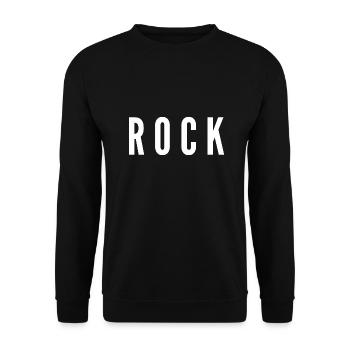 rock - Unisex Sweatshirt - black - Front - Alina (178cm) & Michal (187cm)