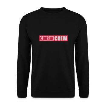Cousin Crew Team Opa - Unisex Pullover - Schwarz - Vorne - Alina (178cm) & Michal (187cm)