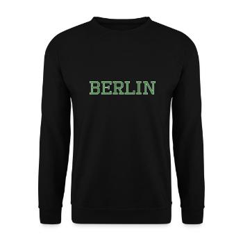 Berlin Stadt Geschenk Souvenier - Unisex Pullover - Schwarz - Vorne - Alina (178cm) & Michal (187cm)