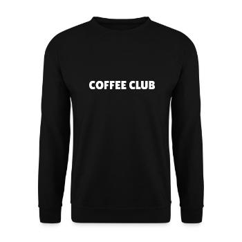 coffee club, coffee slogan - Unisex Sweatshirt - black - Front - Alina (178cm) & Michal (187cm)