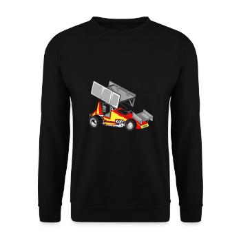 Voiture de course voiture de course - Sweat-shirt Unisexe - noir - Devant - Alina (178cm) & Michal (187cm)