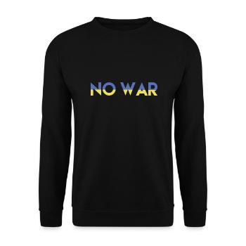 NO WAR Frieden für die Ukraine - Unisex Pullover - Schwarz - Vorne - Alina (178cm) & Michal (187cm)