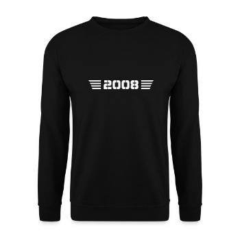 Year of birth Birthday Born In - Made in 2008 - Unisex Sweatshirt - black - Front - Alina (178cm) & Michal (187cm)