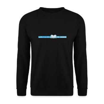 beautiful day for learning - Unisex Sweatshirt - black - Front - Alina (178cm) & Michal (187cm)