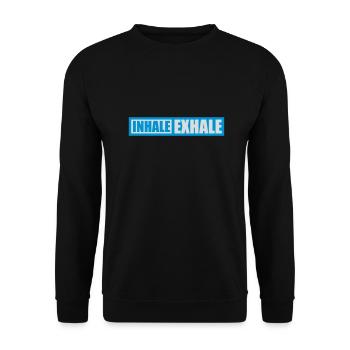 Inspirez expirez Yoga citation - Sweat-shirt Unisexe - noir - Devant - Alina (178cm) & Michal (187cm)
