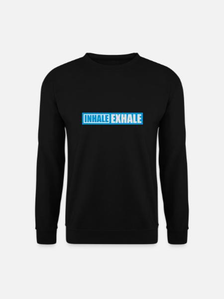 inhale exhale yoga quote - Unisex Sweatshirt - black