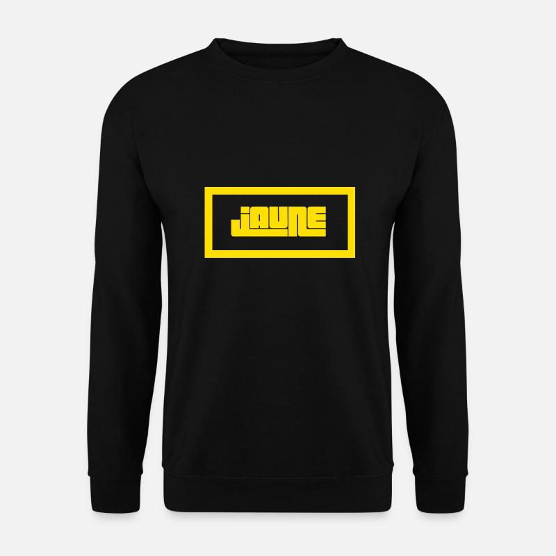 Gelb - Unisex Pullover - Schwarz