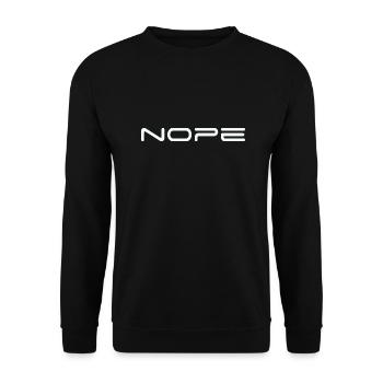 NOPE - ne soyez pas un béni-oui-oui! - Sweat-shirt Unisexe - noir - Devant - Alina (178cm) & Michal (187cm)