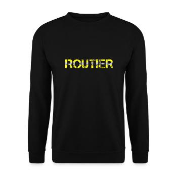 Routier Gillet jaune - Sweat-shirt Unisexe - noir - Devant - Alina (178cm) & Michal (187cm)