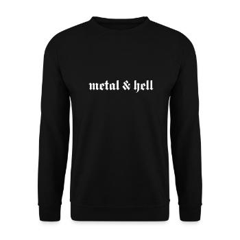 metal and hell - Unisex Sweatshirt - black - Front - Alina (178cm) & Michal (187cm)