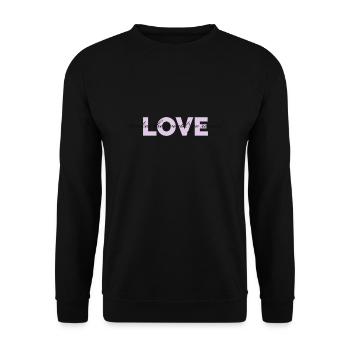 Love - Unisex Pullover - Schwarz - Vorne - Alina (178cm) & Michal (187cm)