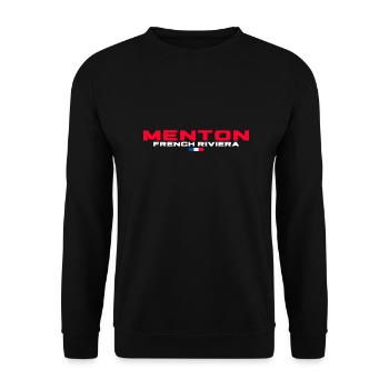 MENTON - Unisex Sweatshirt - black - Front - Alina (178cm) & Michal (187cm)