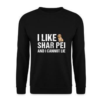 J’aime Shar Pei et je ne peux pas mentir - Sweat-shirt Unisexe - noir - Devant - Alina (178cm) & Michal (187cm)