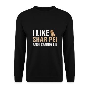 J’aime Shar Pei et je ne peux pas mentir - Sweat-shirt Unisexe - noir - Devant - Alina (178cm) & Michal (187cm)