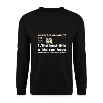Alaskan Malamute Kid Definition - Unisex Sweatshirt - black - Front - Alina (178cm) & Michal (187cm)