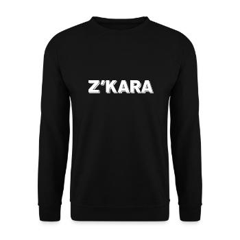 Zkara -faire exprès en algérien - Sweat-shirt Unisexe - noir - Devant - Alina (178cm) & Michal (187cm)