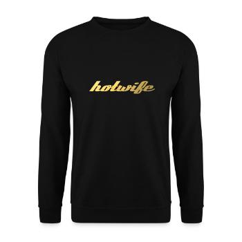 hotwife Fetisch Kinky Bdsm - Unisex Pullover - Schwarz - Vorne - Alina (178cm) & Michal (187cm)