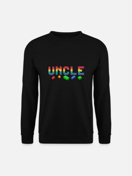 Onkel Baumeister Bausteine Blöcke Familie - Unisex Pullover - Schwarz