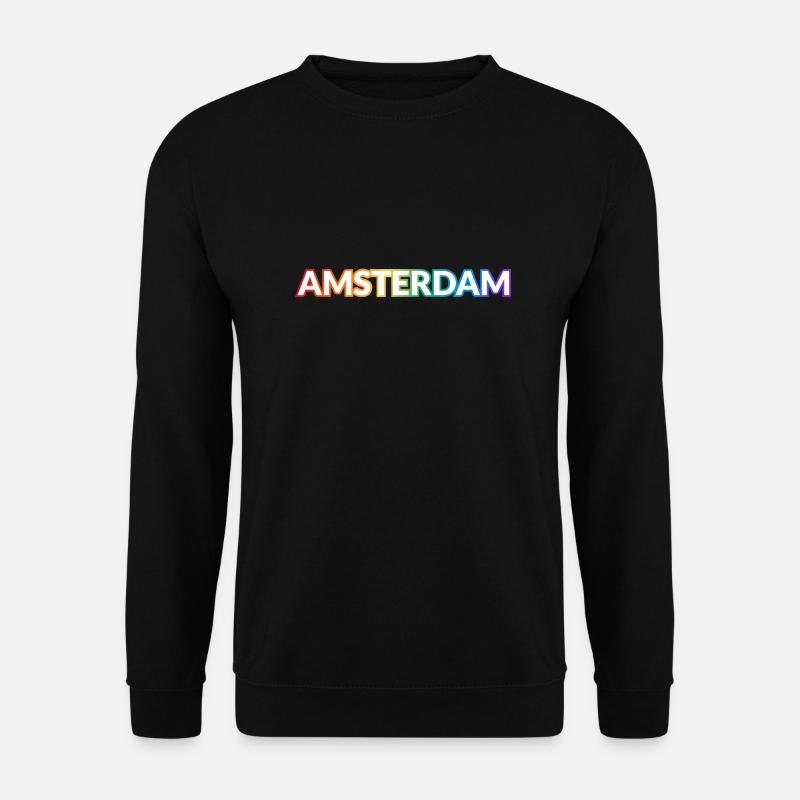 Schwuler Amsterdamer Regenbogen - Unisex Pullover - Schwarz