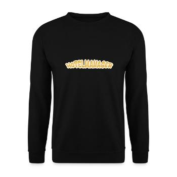 Job Hotel Manager - Unisex Sweatshirt - black - Front - Alina (178cm) & Michal (187cm)