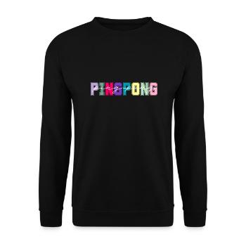 Ping-pong couleurs - cadeau amateur de pingpong - Sweat-shirt Unisexe - noir - Devant - Alina (178cm) & Michal (187cm)