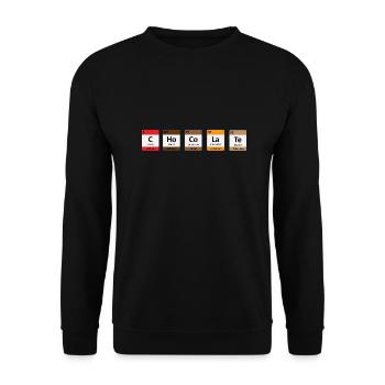 Schokolade - Unisex Pullover - Schwarz - Vorne - Alina (178cm) & Michal (187cm)