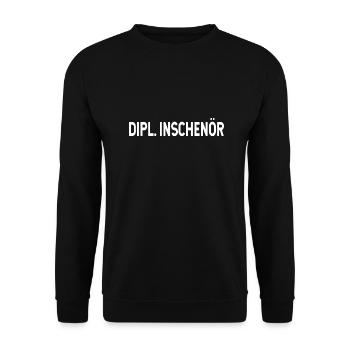 Ingenieur Inschenör Diplom - Unisex Pullover - Schwarz - Vorne - Alina (178cm) & Michal (187cm)