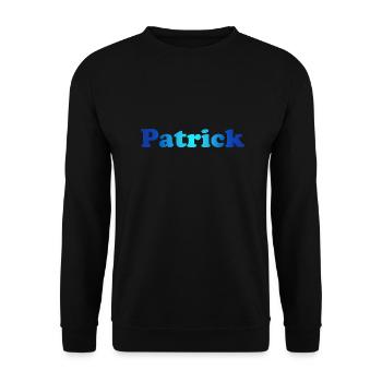 Patrick, blau - Unisex Pullover - Schwarz - Vorne - Alina (178cm) & Michal (187cm)