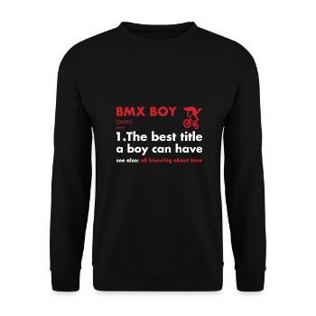 Sport Boy Definition BMX - Unisex Sweatshirt - black - Front - Alina (178cm) & Michal (187cm)