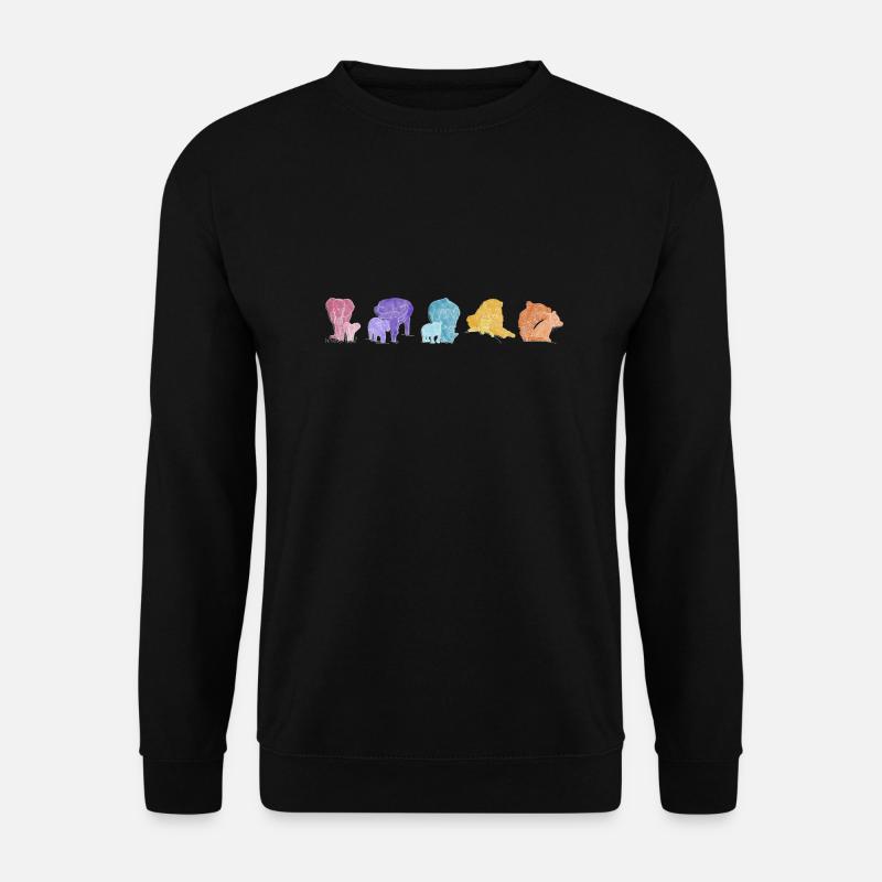 Boho Line Art Design, Serie „Big 5“ - Unisex Pullover - Schwarz