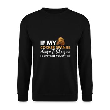 Chien si mon corgi ne t’aime pas - Sweat-shirt Unisexe - noir - Devant - Alina (178cm) & Michal (187cm)
