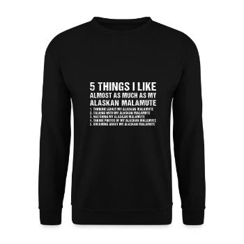 J’aime autant que mon Malamute d’Alaska - Sweat-shirt Unisexe - noir - Devant - Alina (178cm) & Michal (187cm)