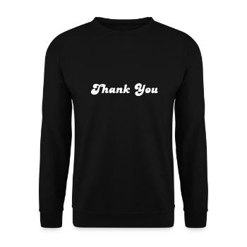 Thank you retro - Unisex Sweatshirt - black - Front - Alina (178cm) & Michal (187cm)