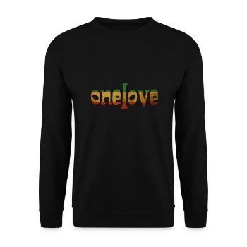 One Love - Unisex Pullover - Schwarz - Vorne - Alina (178cm) & Michal (187cm)