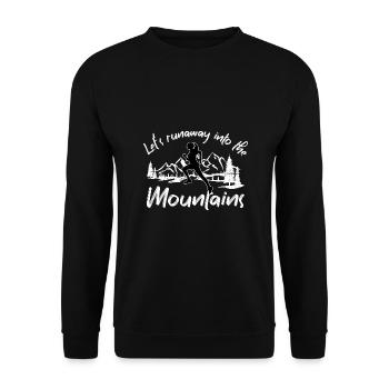 fuyons dans les montagnes - Sweat-shirt Unisexe - noir - Devant - Alina (178cm) & Michal (187cm)