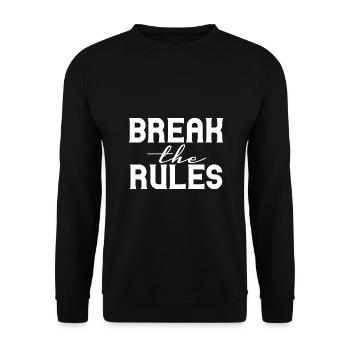 Break the Rules - Unisex Sweatshirt - black - Front - Alina (178cm) & Michal (187cm)